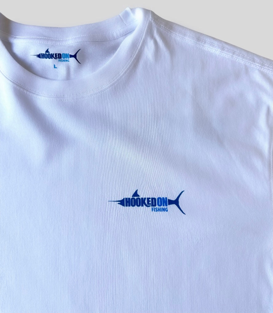 T-Shirt - Hooked on fishing logo T-Shirt in White – Hooked on Fishing